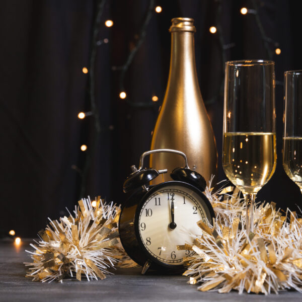 Seitenansichtchampagner Fur Nacht Des Neuen Jahres Seitenansichtchampagner Fur Nacht Des Neuen Jahres